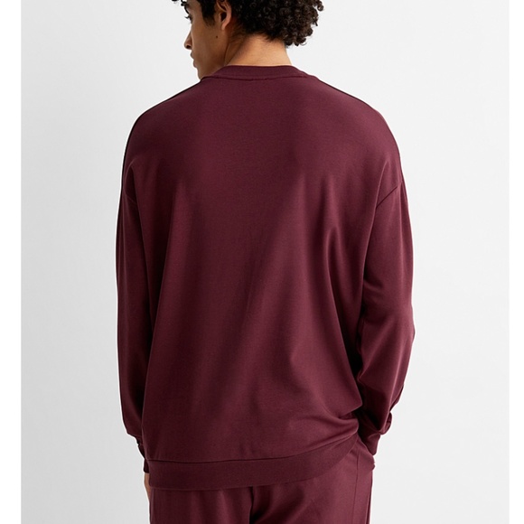 Burgundy eco-friendly minimalist loose sweatshirt NWT - Picture 10 of 10